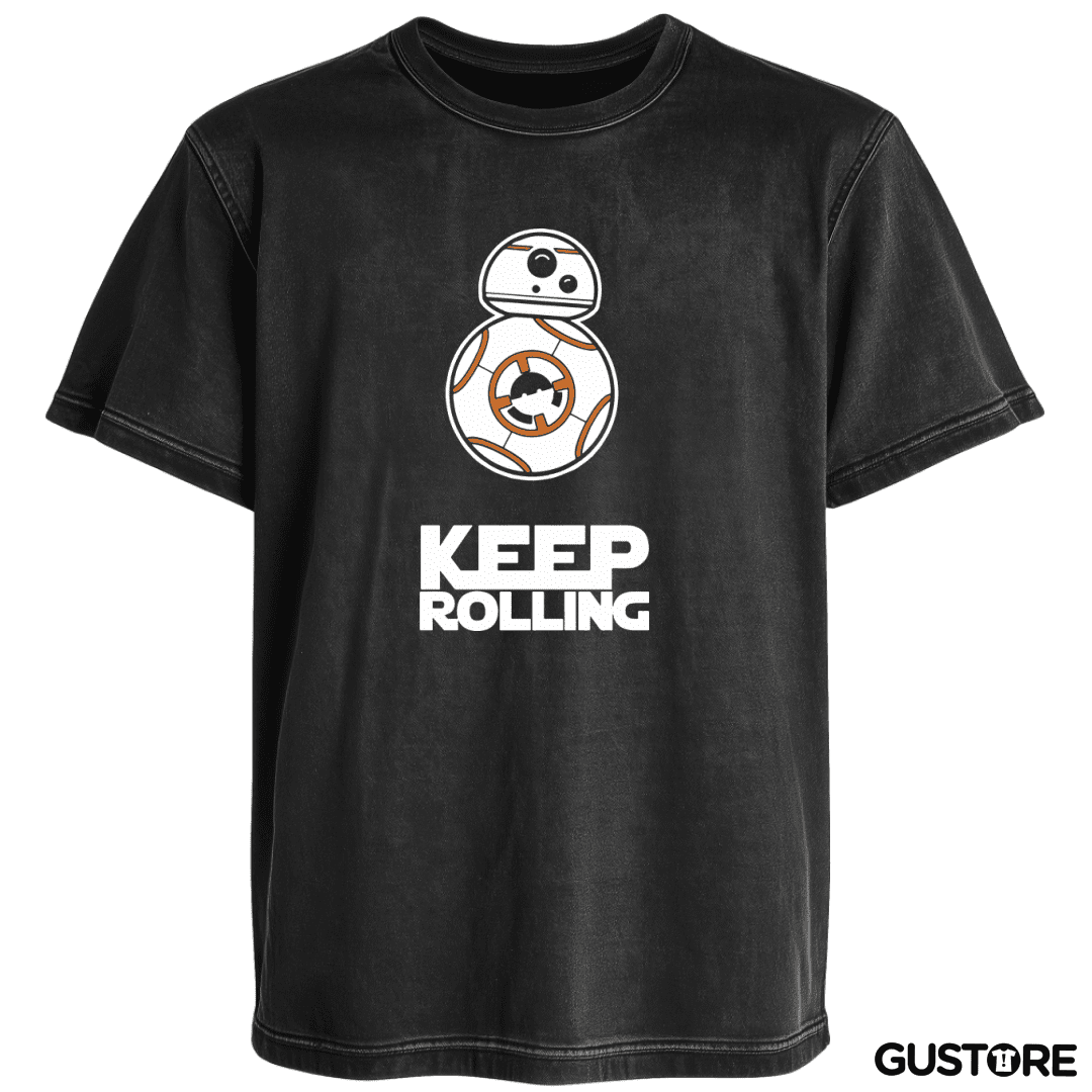 Polera desgastada Keep Rolling