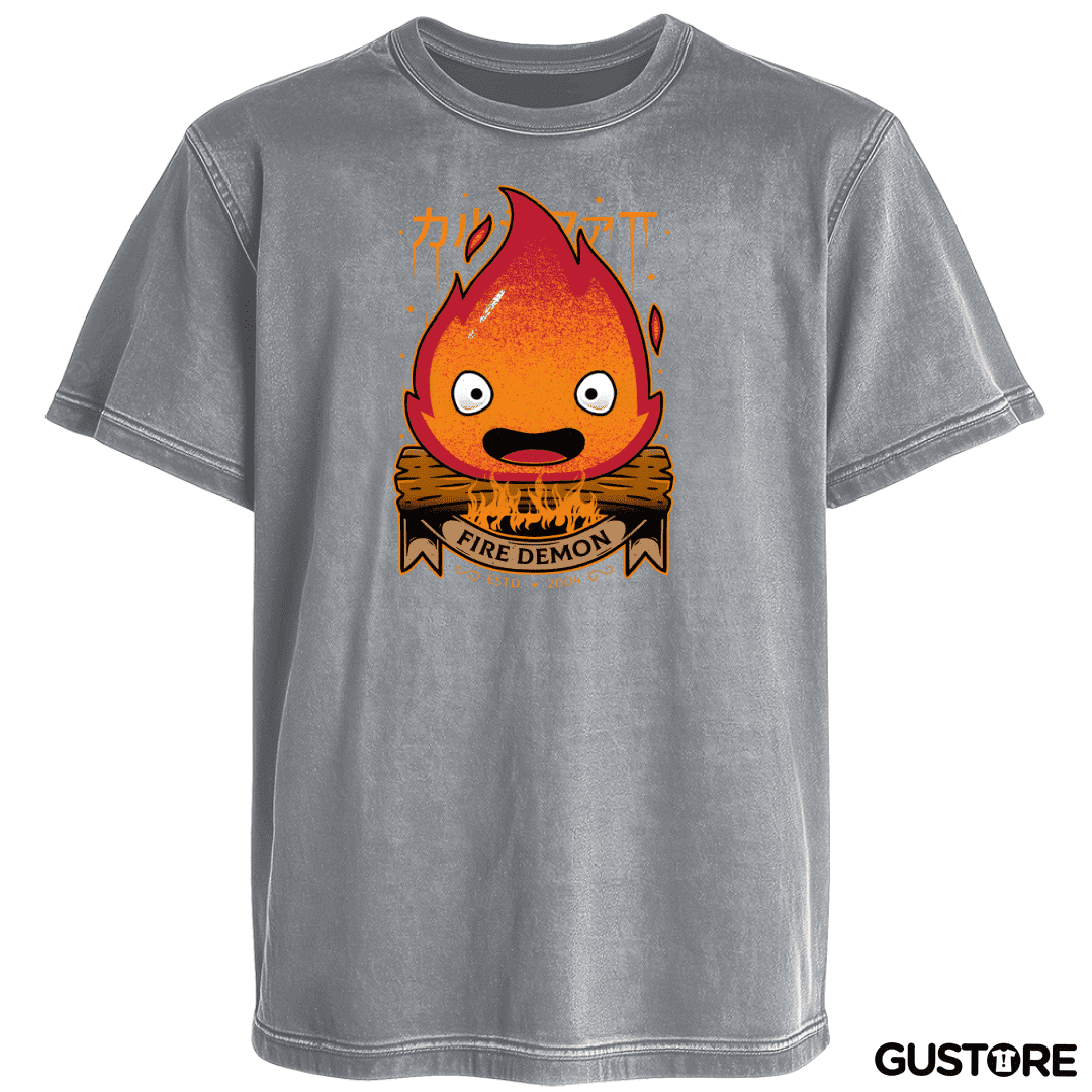 Polera desgastada Calcifer