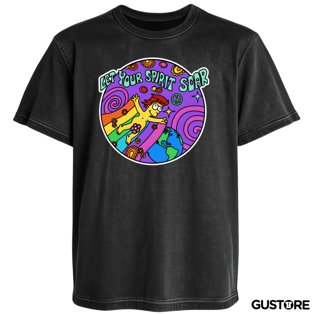 Polera desgastada Deja que tu espíritu se eleve