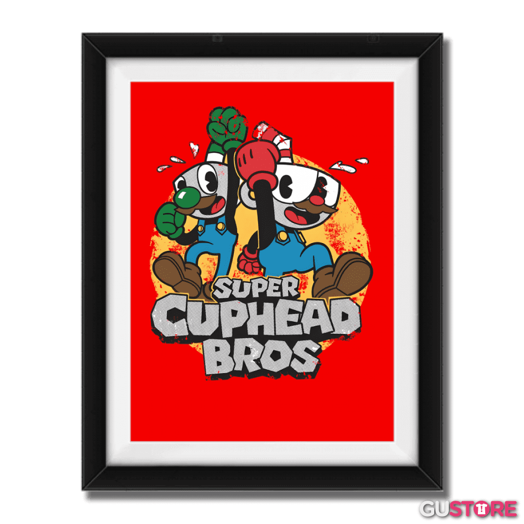 Cuadro decorativo Super Cuphead Bros