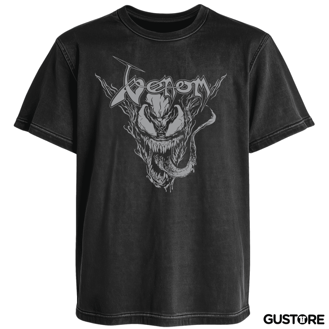 Polera desgastada Venom Black Metal