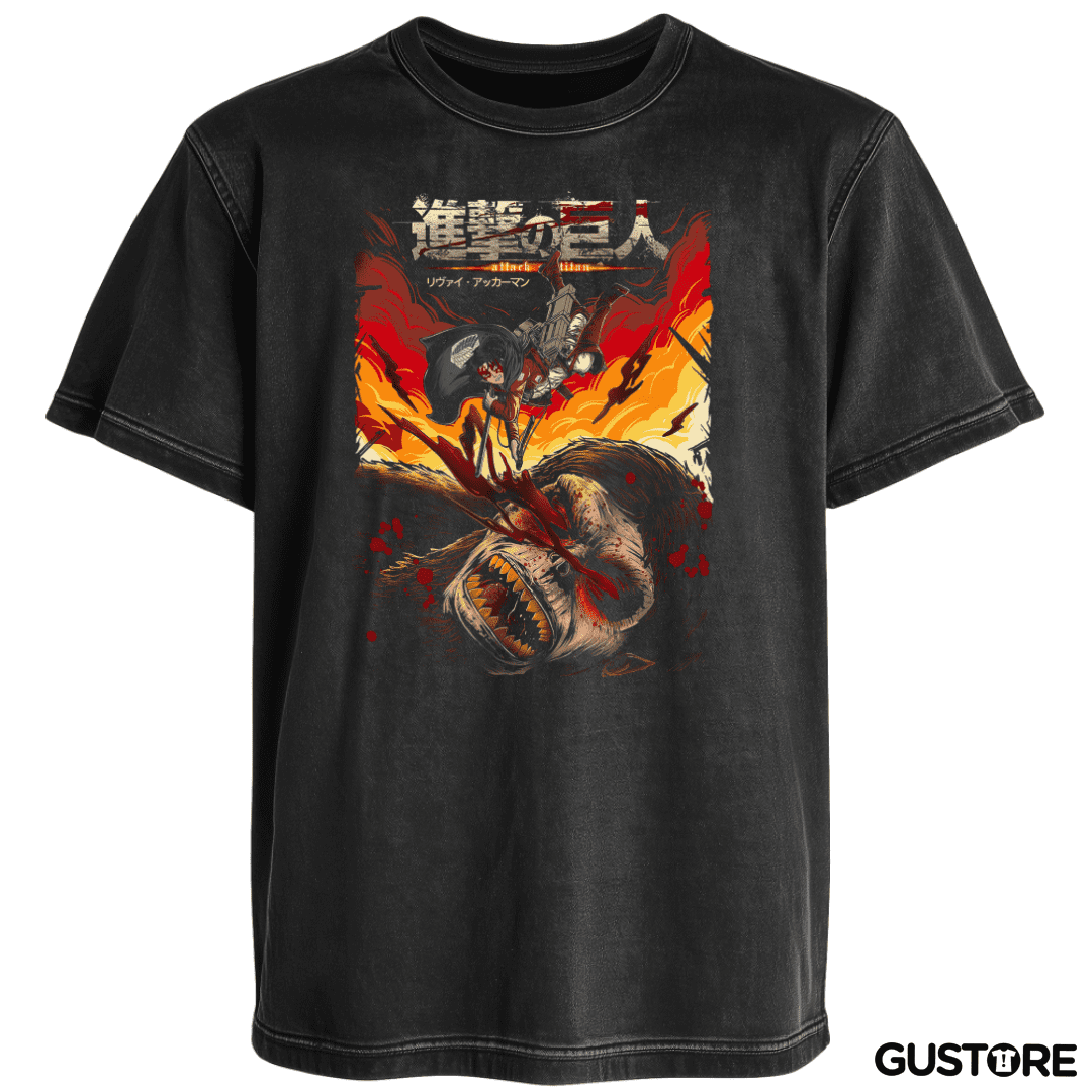 Polera desgastada Levi vs Zeke