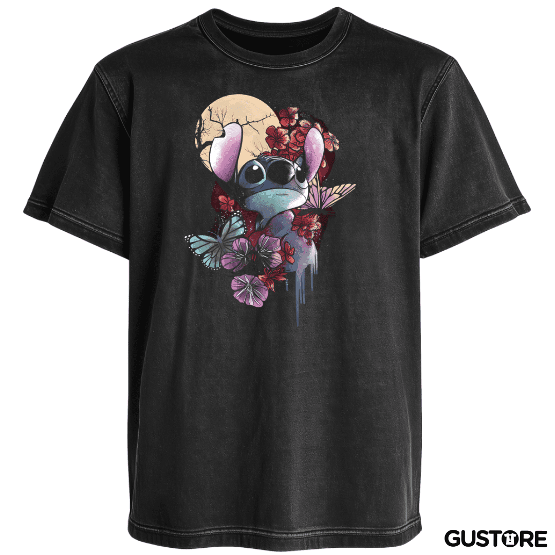 Polera desgastada Flores en Ohana