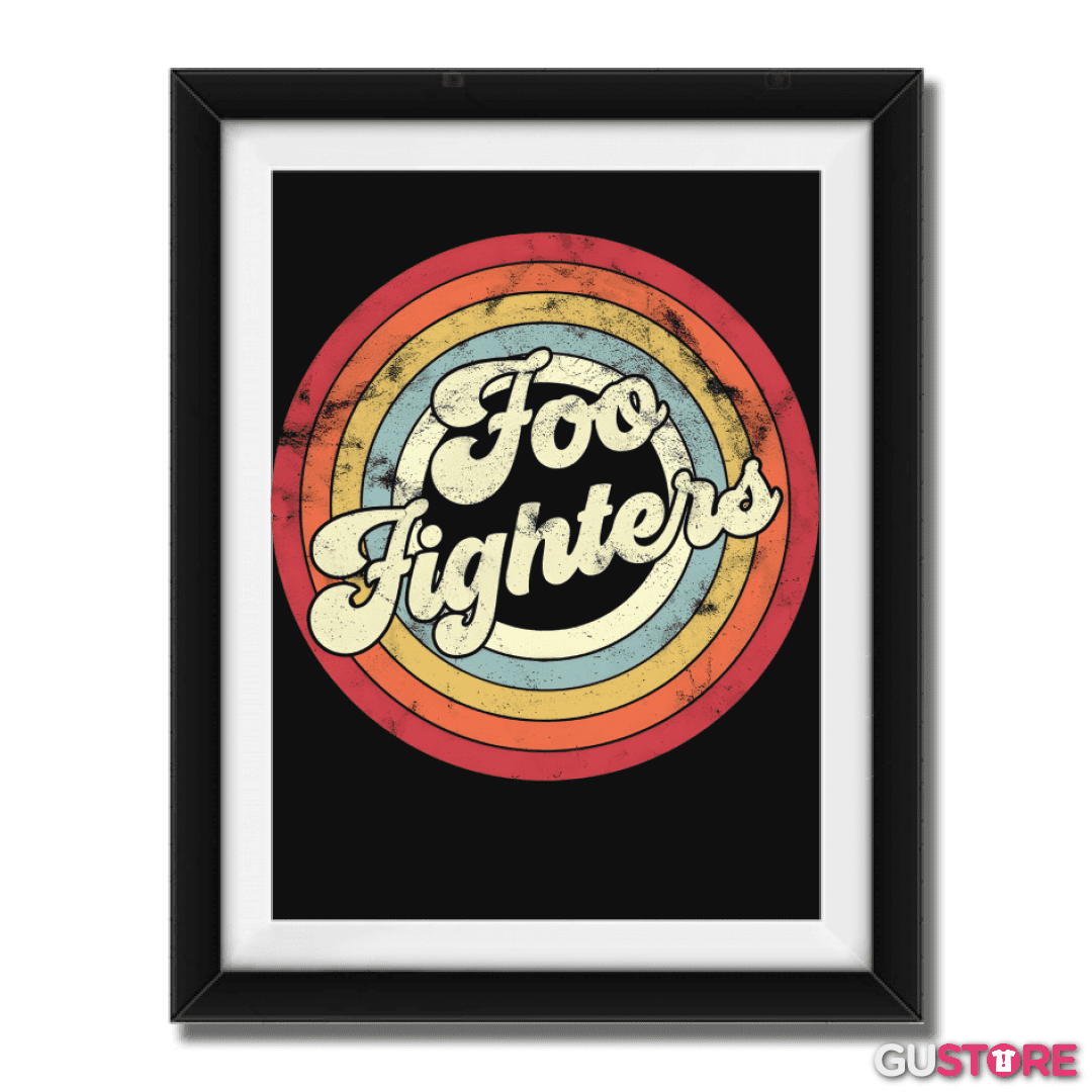Cuadro decorativo Foo fiighters retro