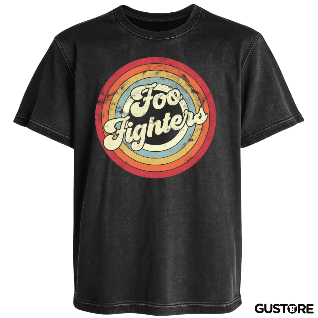 Polera desgastada Foo fiighters retro