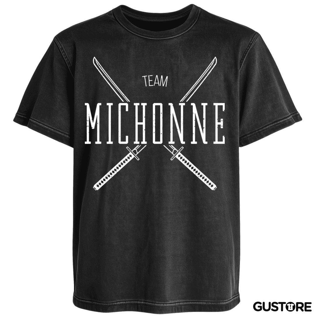 Polera desgastada Team Michonne