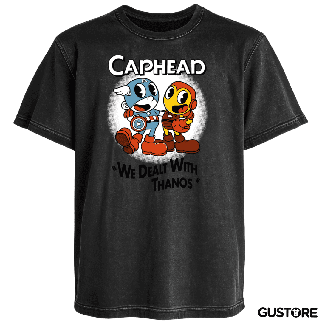 Polera desgastada Caphead