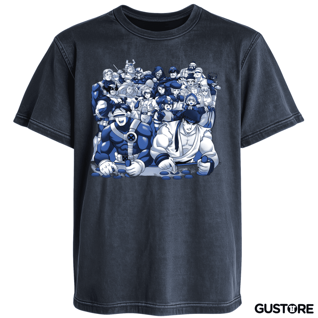 Polera desgastada X-Men vs Street Fighter