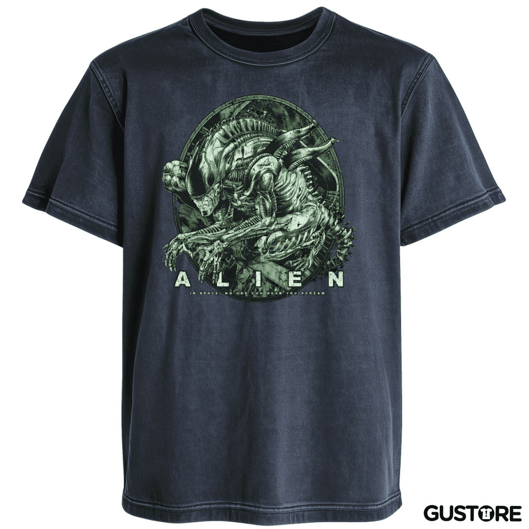 Polera desgastada Xenomorfo