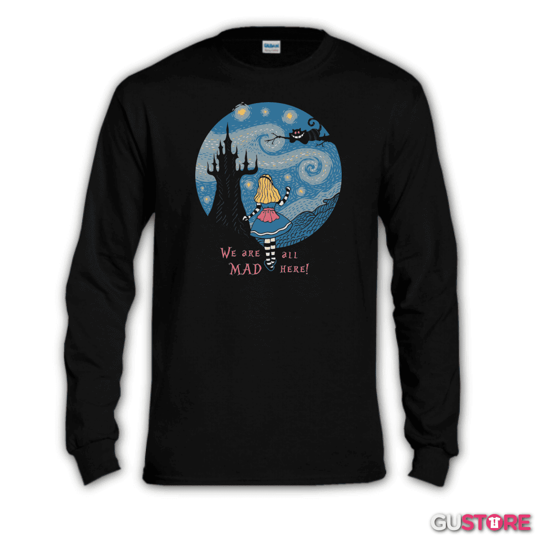 Polera manga larga We Are All Mad Here!