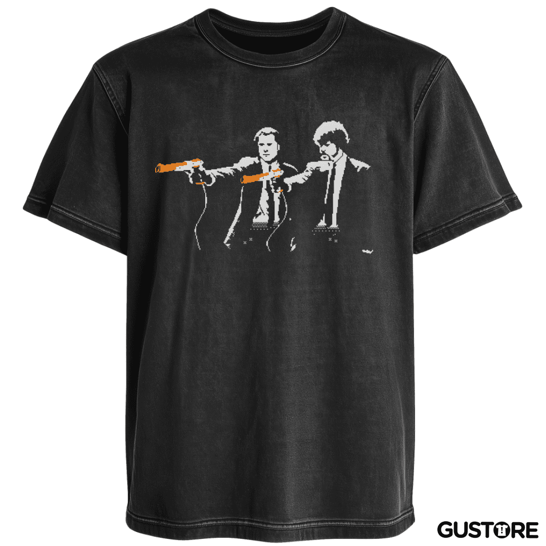 Polera desgastada Pixel Fiction