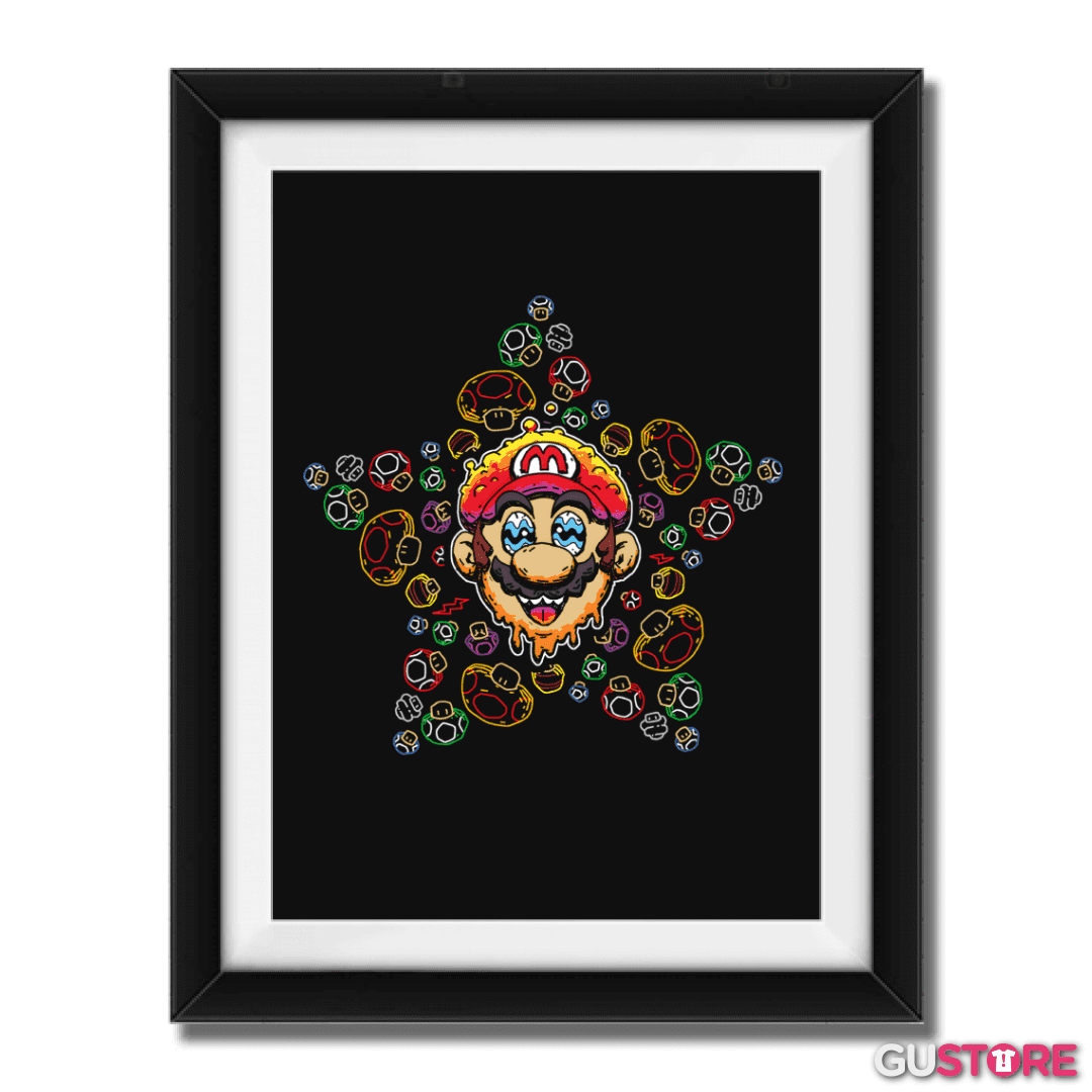 Cuadro decorativo Super bigote en Hongos