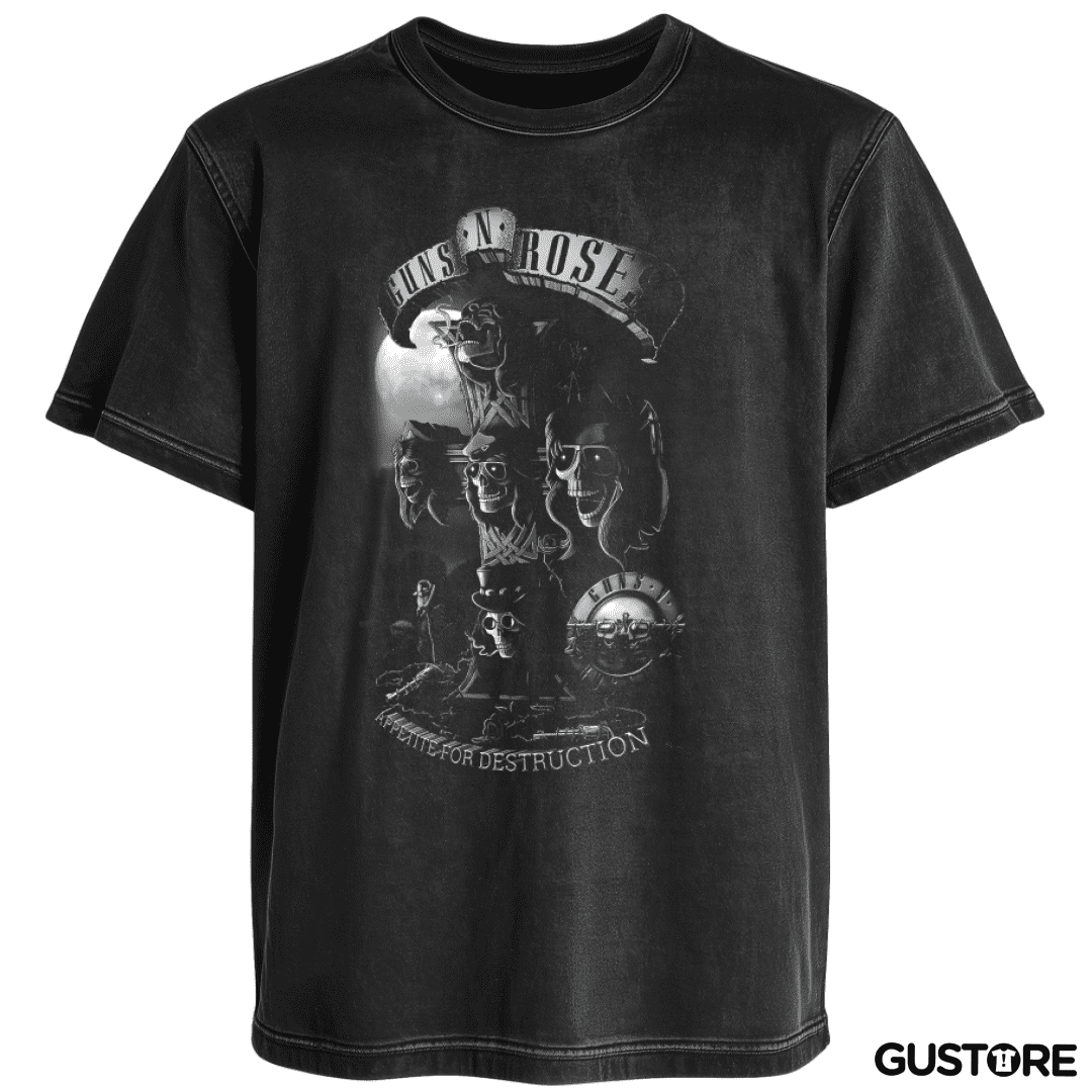 Polera desgastada Guns N Roses Appetite for destruction