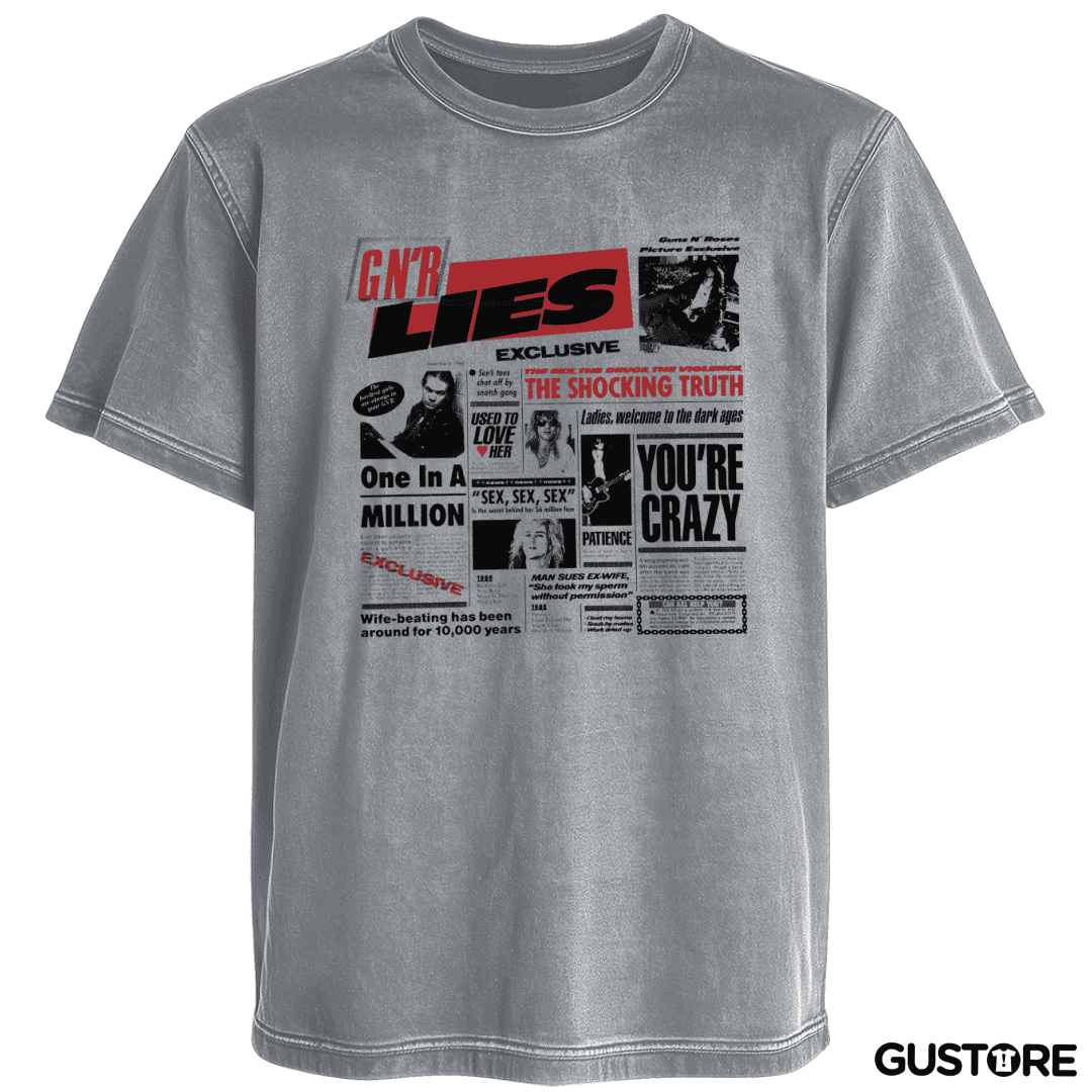 Polera desgastada Guns n Roses LIes 