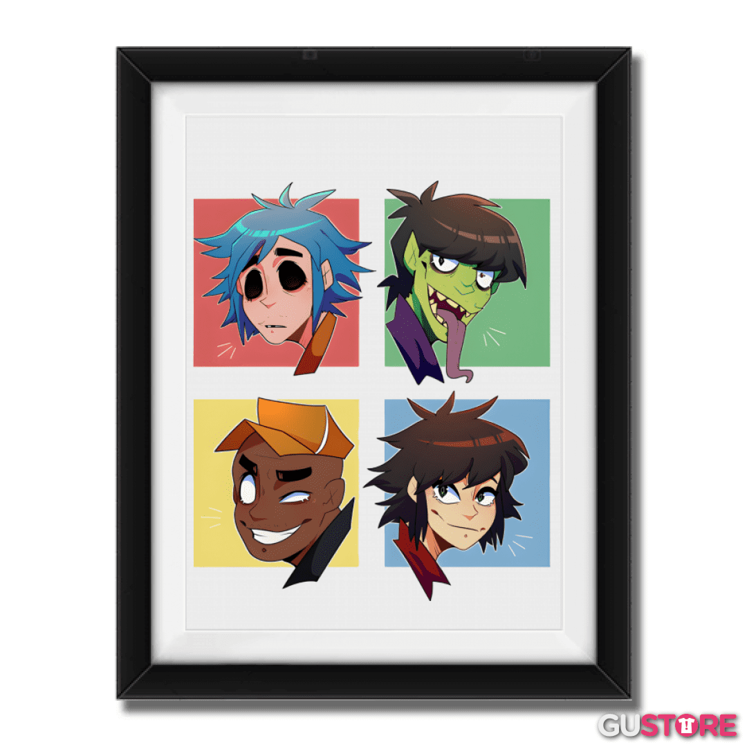 Cuadro decorativo Gorillaz anime