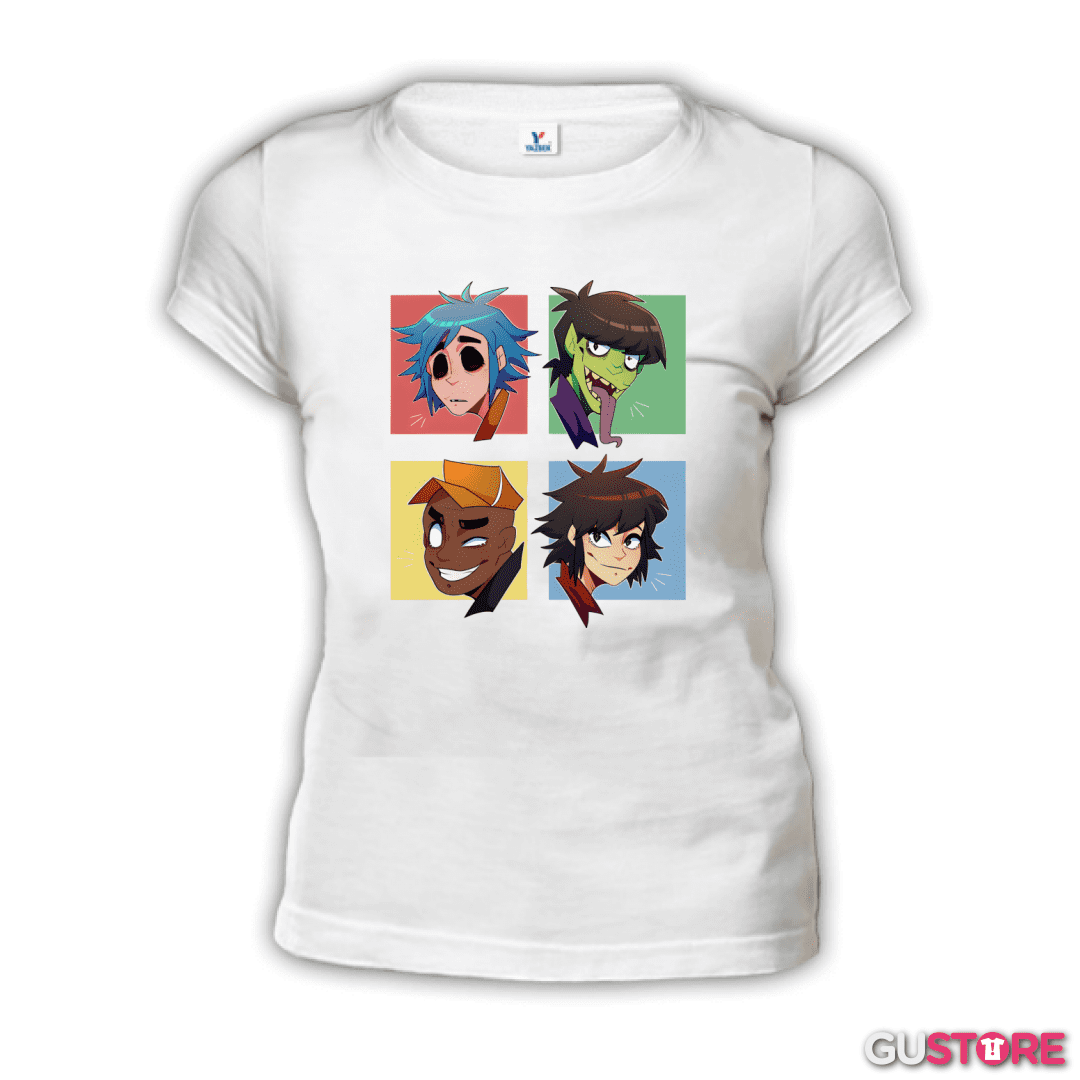 Polera de Mujer Gorillaz anime