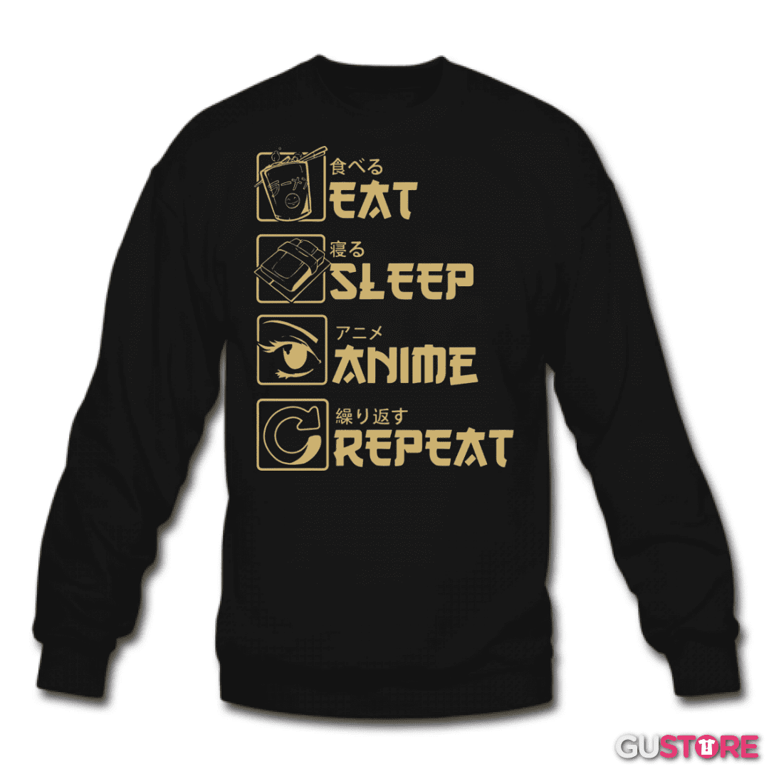 Poleron polo Eat Sleep Anime Repeat