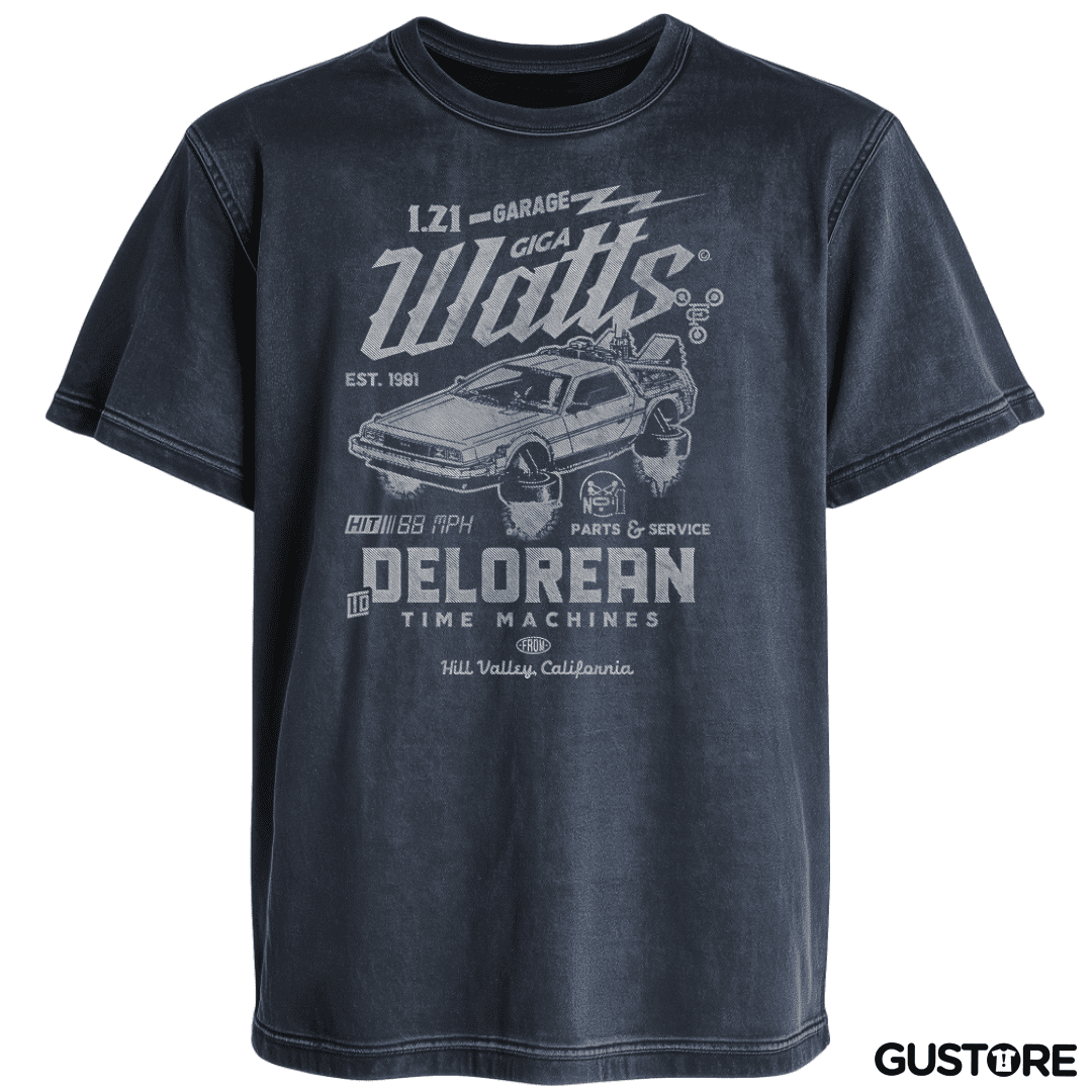 Polera desgastada Delorean Garaje
