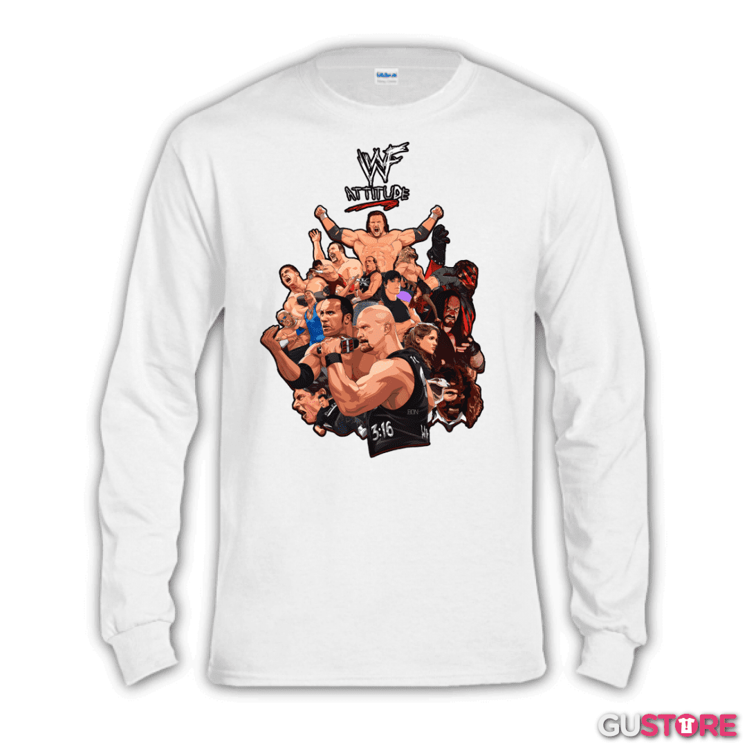 Polera manga larga WWF attitude