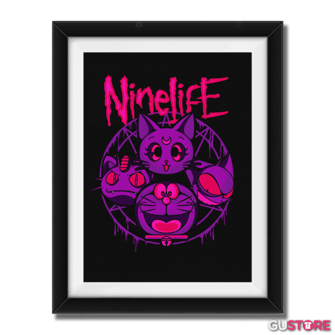 Cuadro decorativo Nueve Vidas