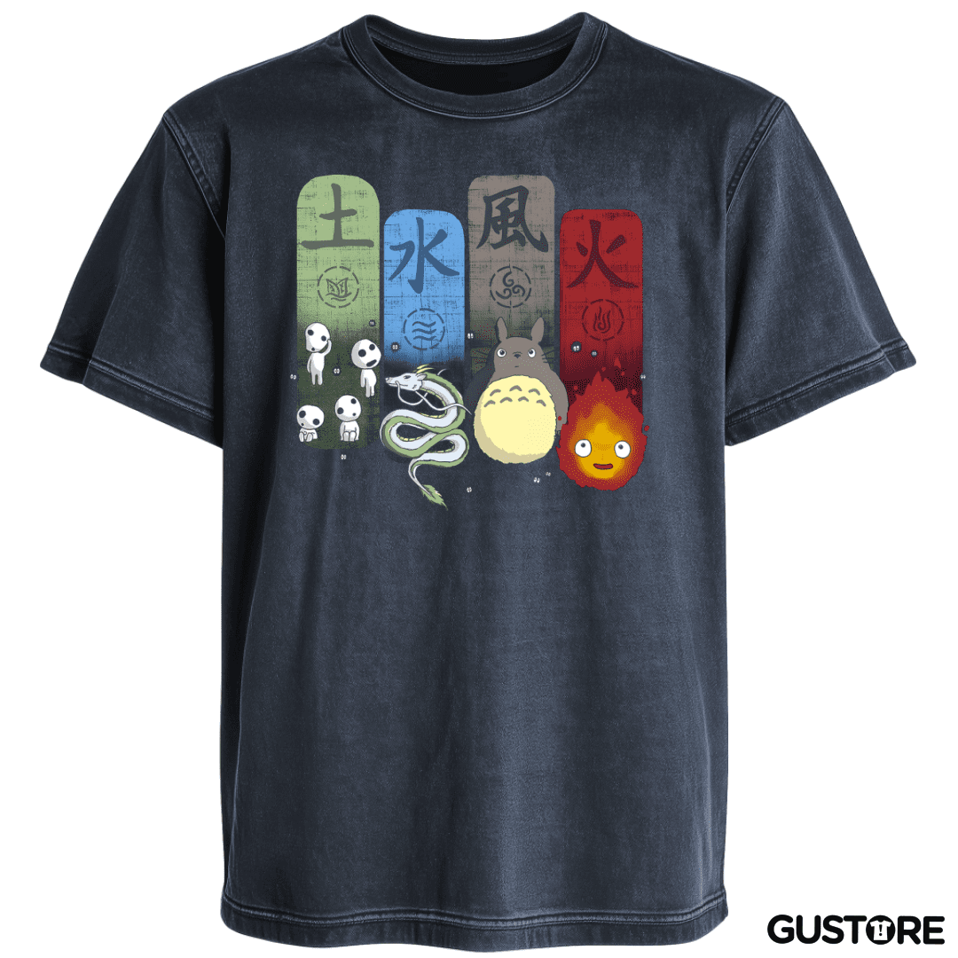 Polera desgastada Ghibli Elements