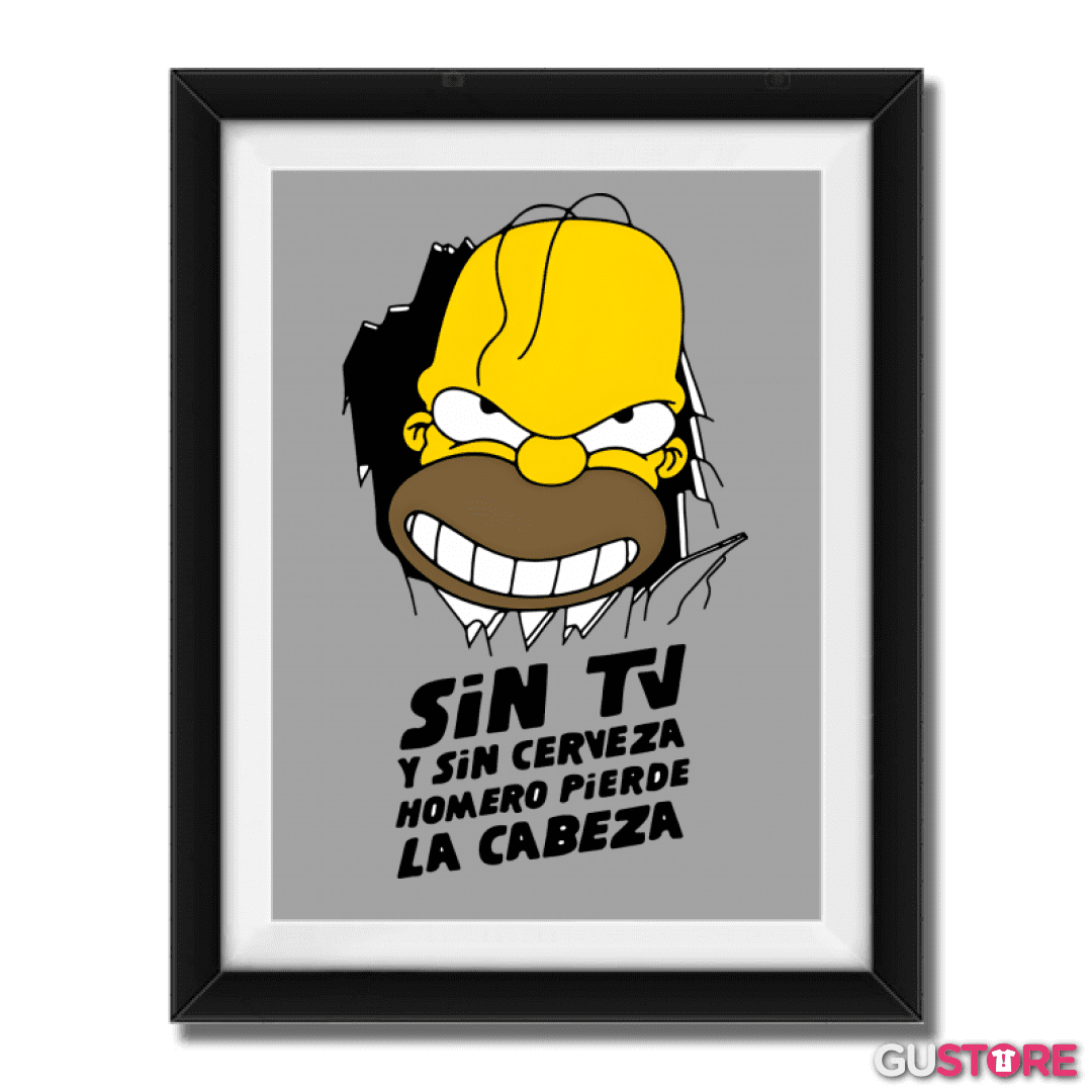Cuadro decorativo Homero Pierde la Cabeza