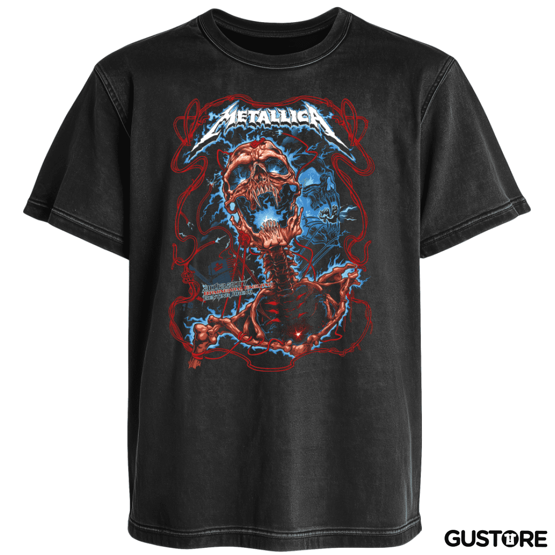 Polera desgastada Metallica 2017