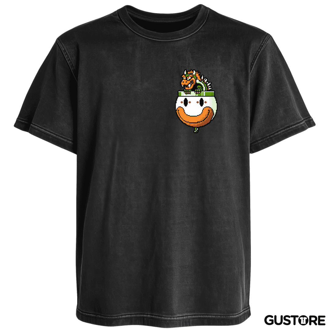 Polera desgastada Dragon Super Bigote World Bolsillo