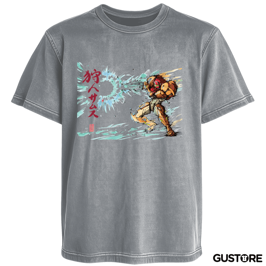 Polera desgastada Samus Shot Cannon