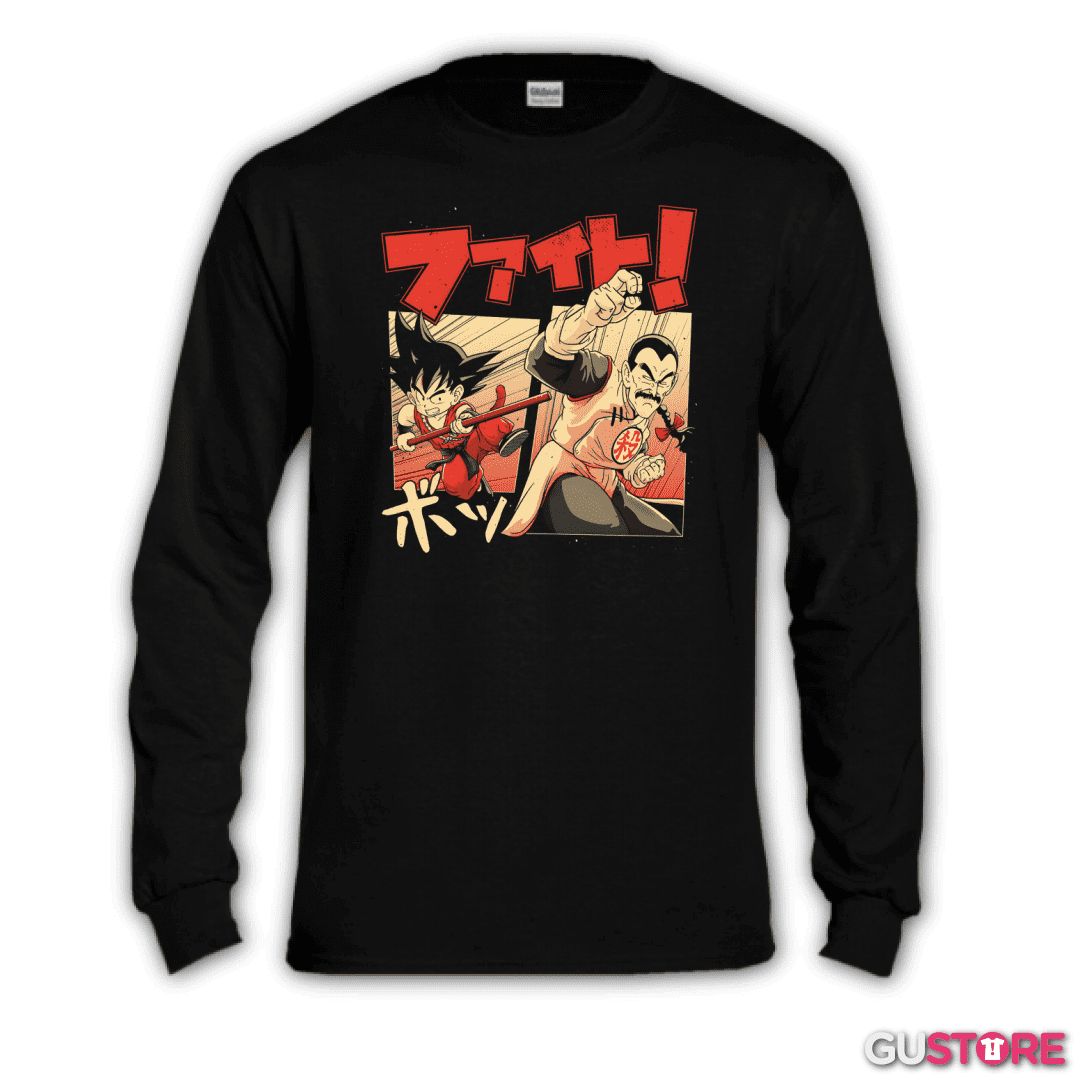 Polera manga larga Goku vs Tao Pai Pai