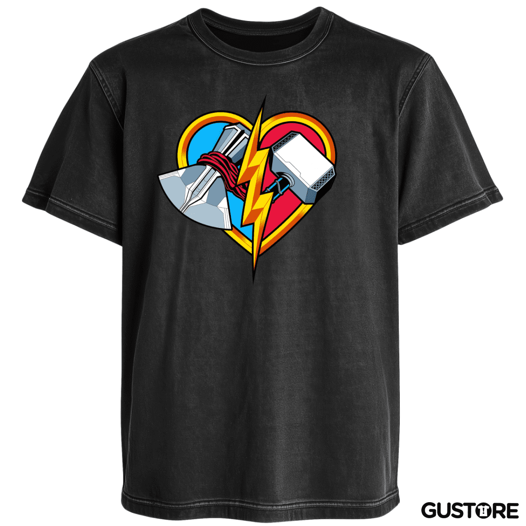 Polera desgastada Amor y Trueno