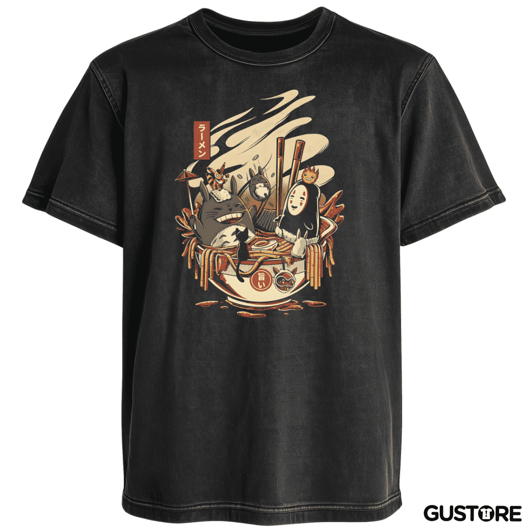 Polera desgastada Ghibli Ramen