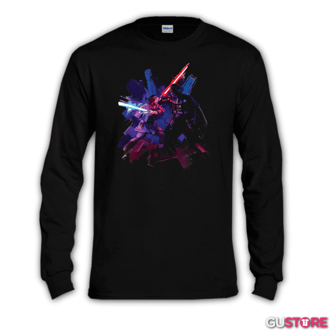 Polera manga larga Vader vs Kenobi 