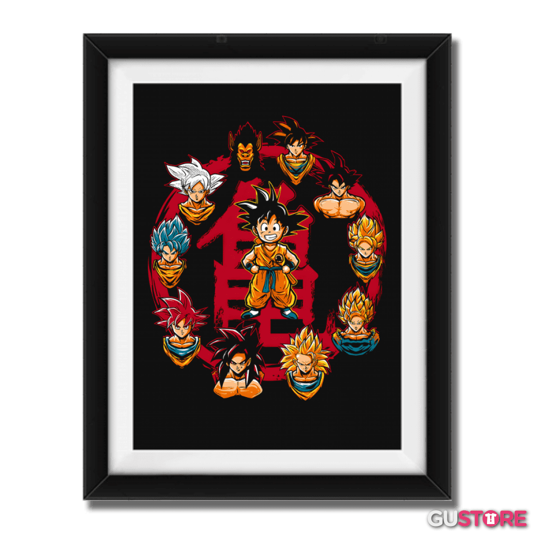 Cuadro decorativo Goku Evolution