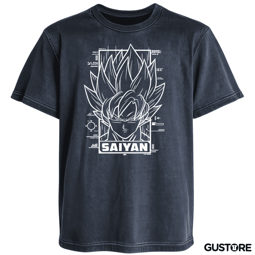 Polera desgastada Saiyan Goku