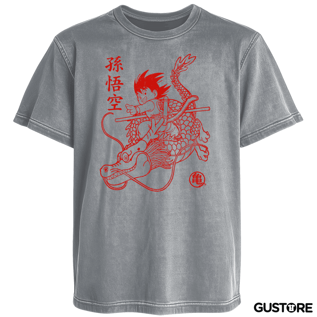 Polera desgastada Goku Shen Long
