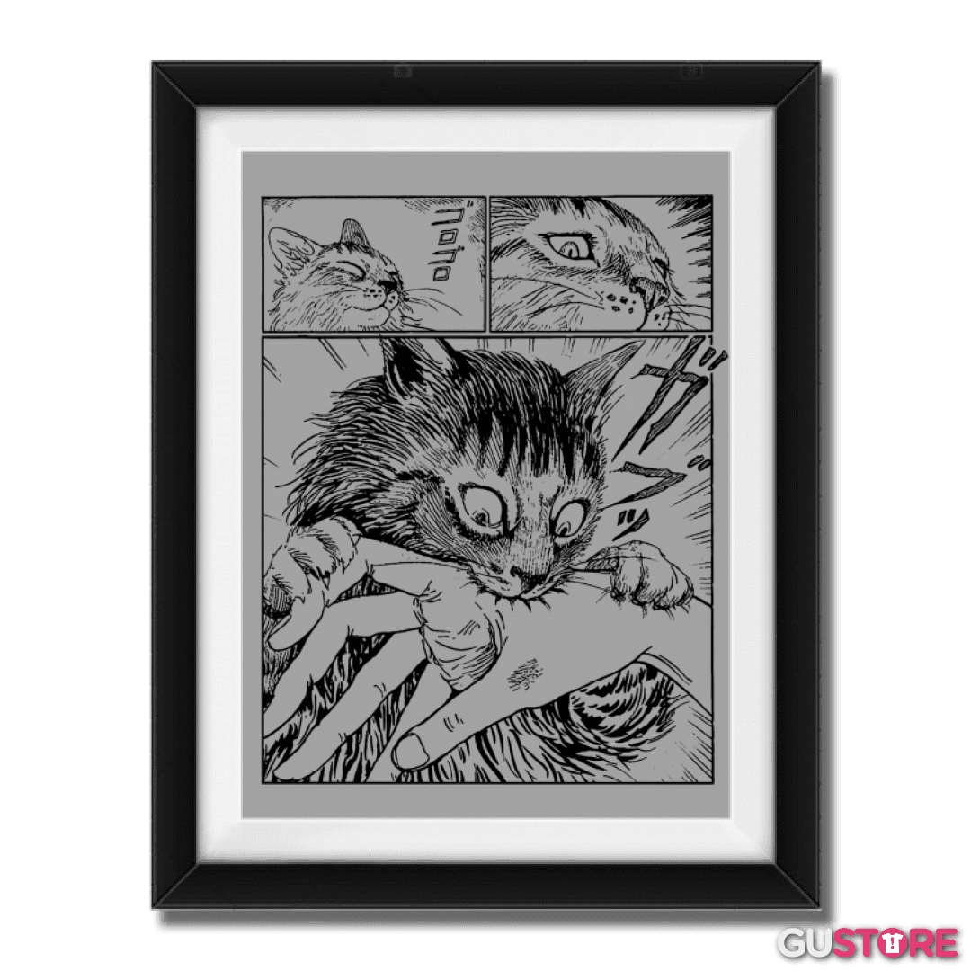 Cuadro decorativo Gato Junji Ito