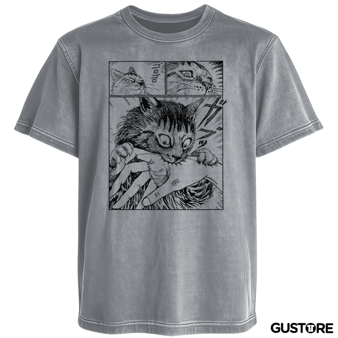 Polera desgastada Gato Junji Ito