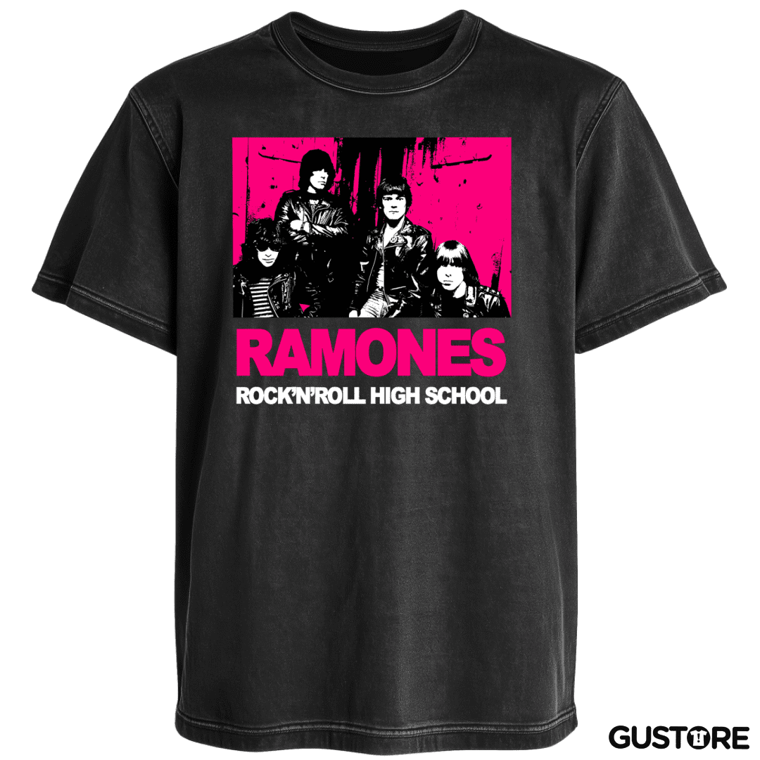 Polera desgastada Rock n roll high school