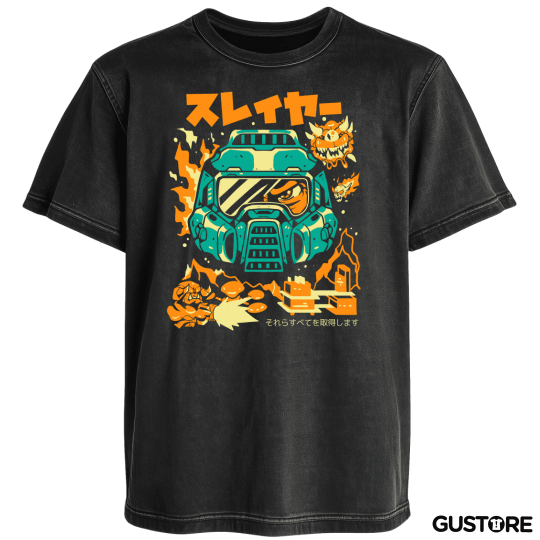 Polera desgastada Doomguy