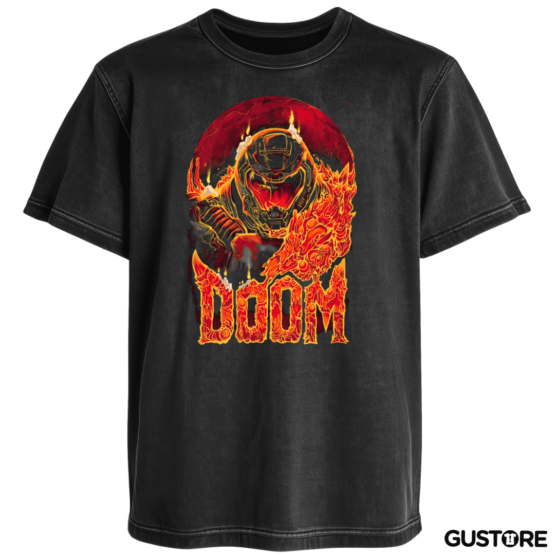 Polera desgastada Doom Slayer