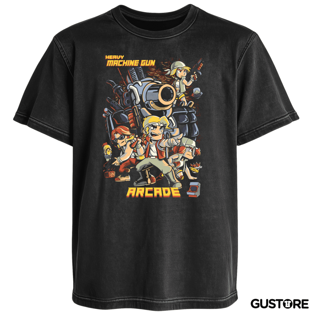 Polera desgastada Heavy Machine Gun