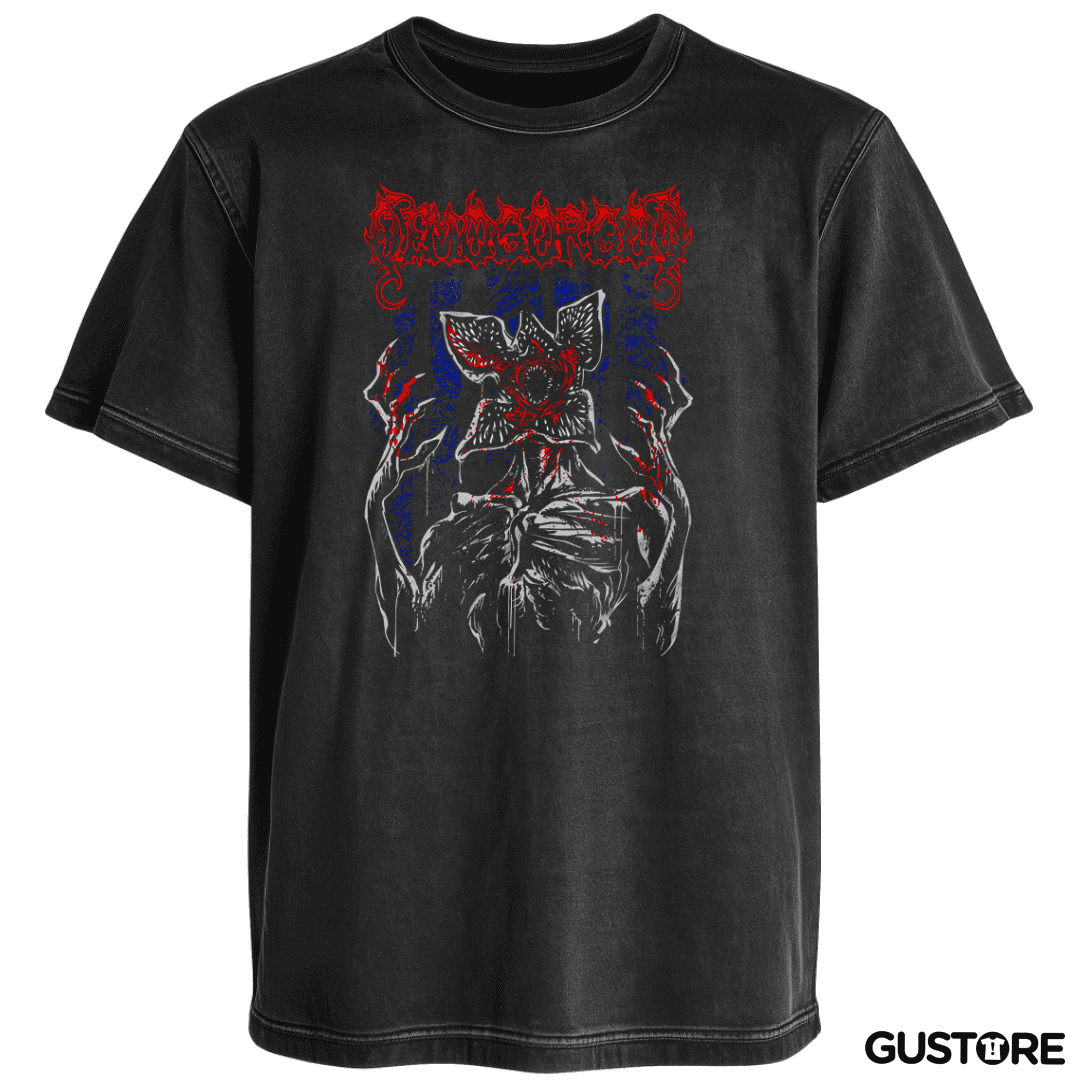 Polera desgastada Demogorgon
