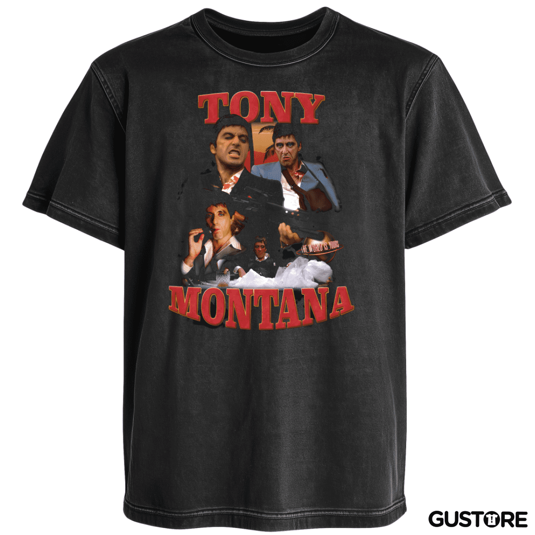 Polera desgastada Tony Montana