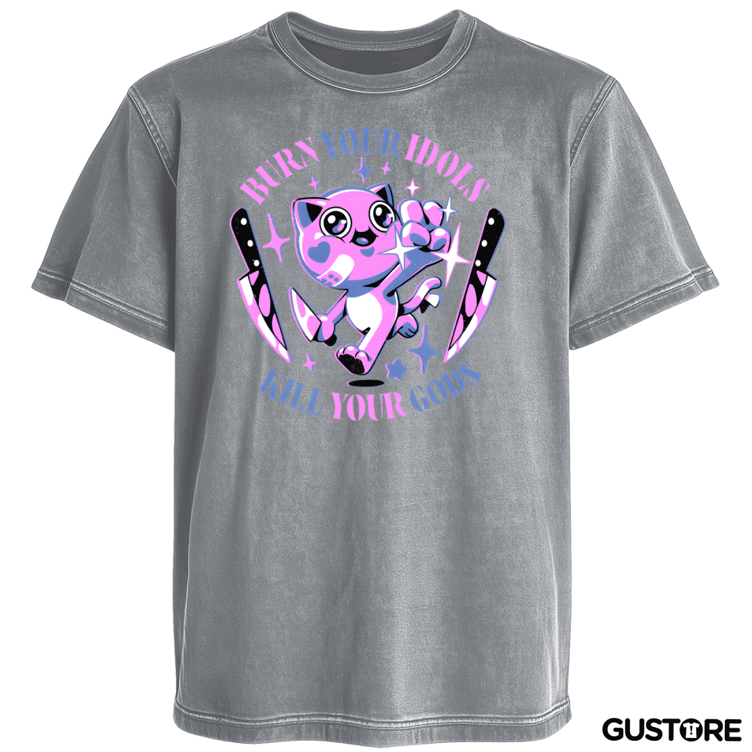 Polera desgastada Quema tus Ídolos