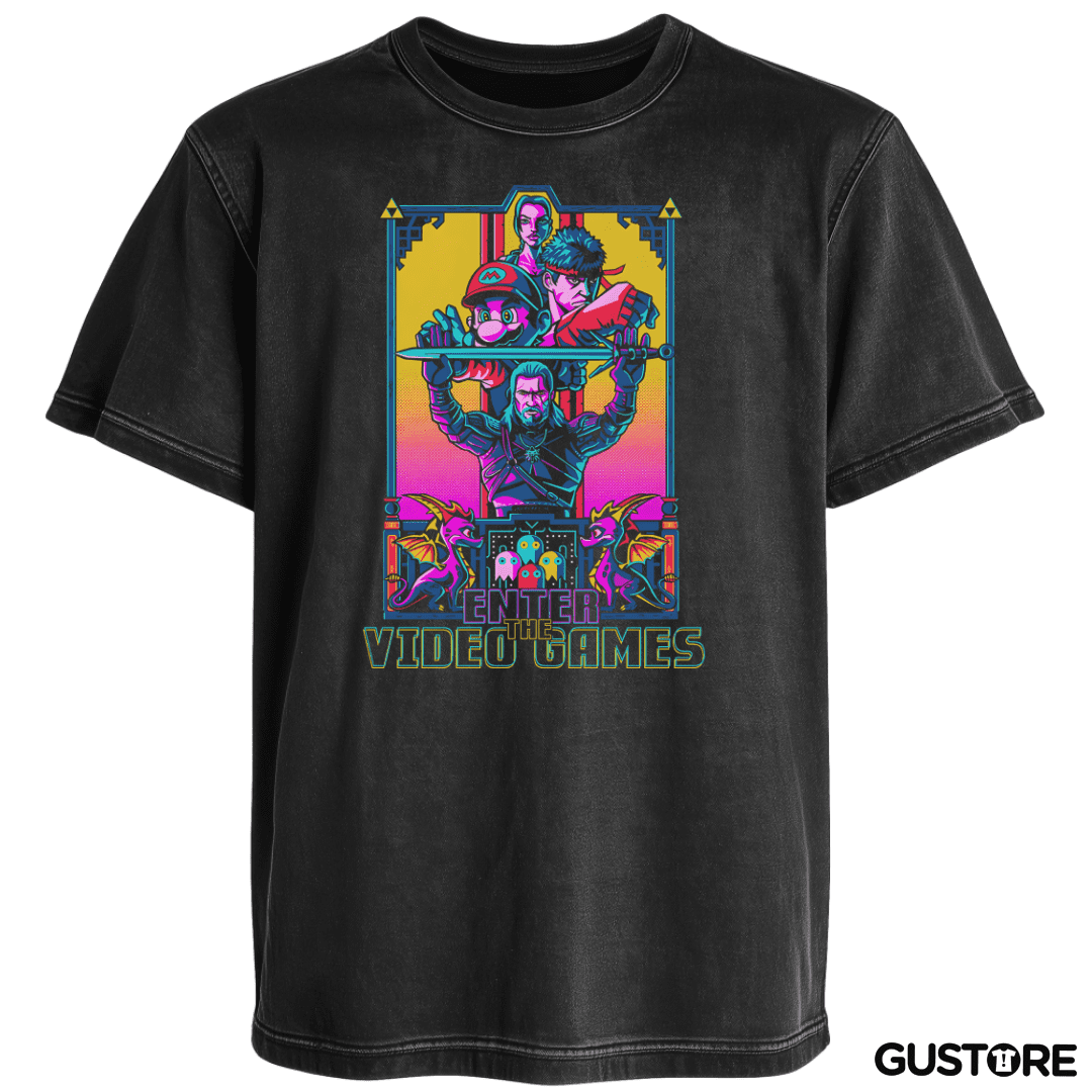 Polera desgastada Enter The Video Games
