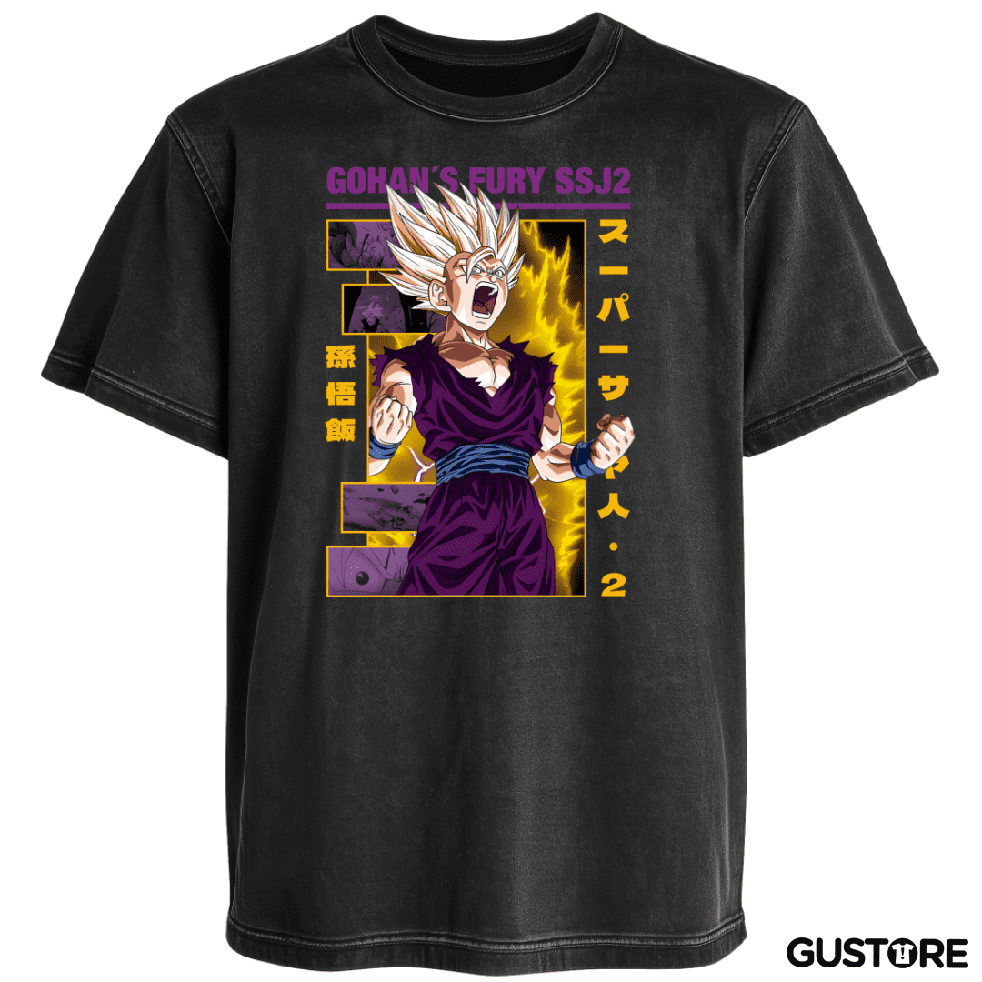 Polera desgastada Furia de Gohan