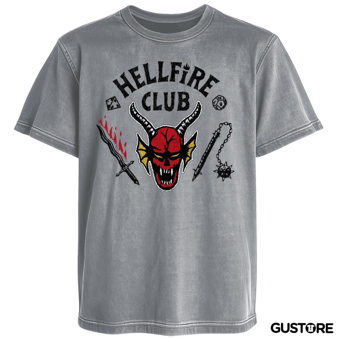 Polera desgastada Hell Fire Club