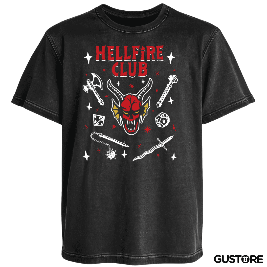 Polera desgastada Hellfire Club