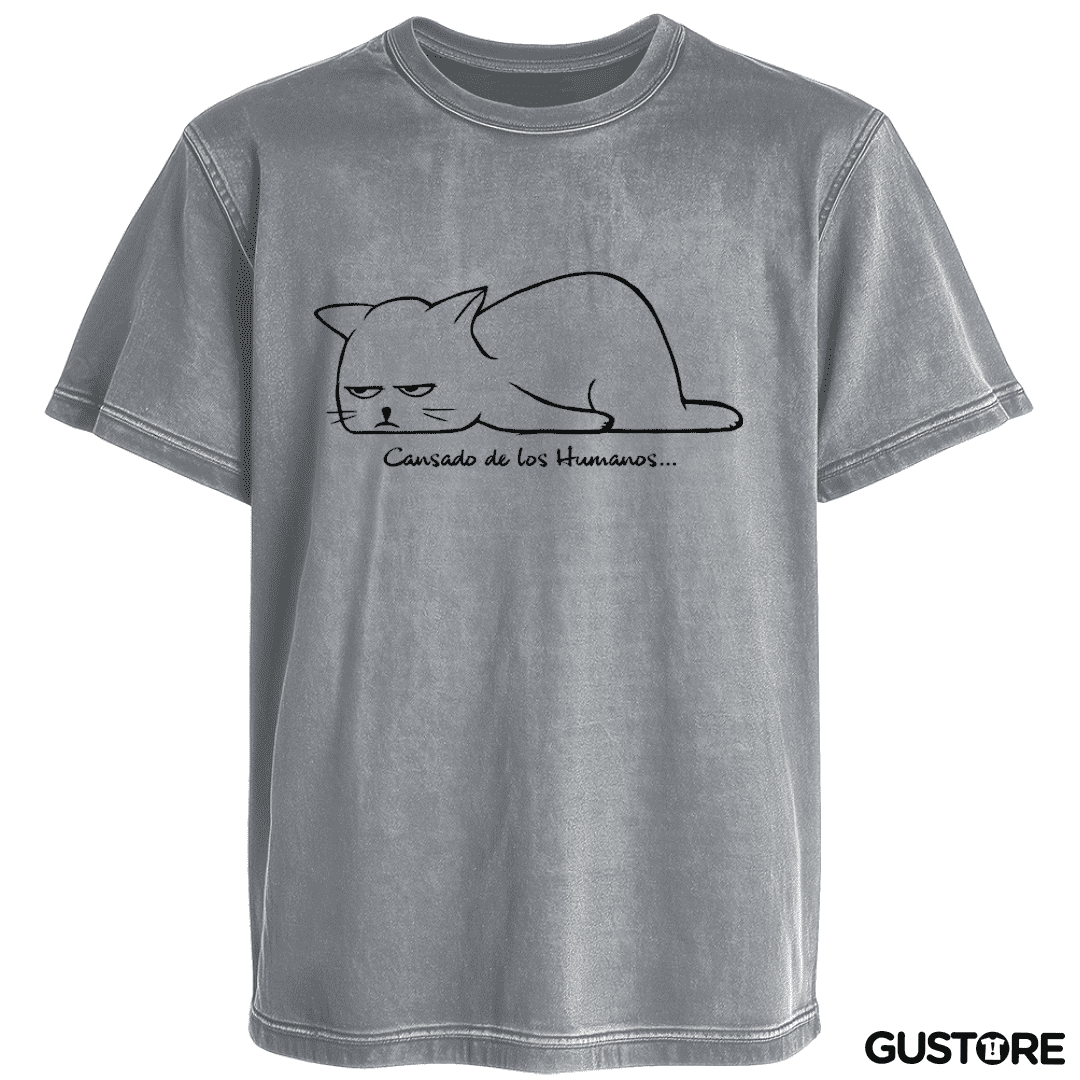 Polera desgastada Cansado de los Humanos